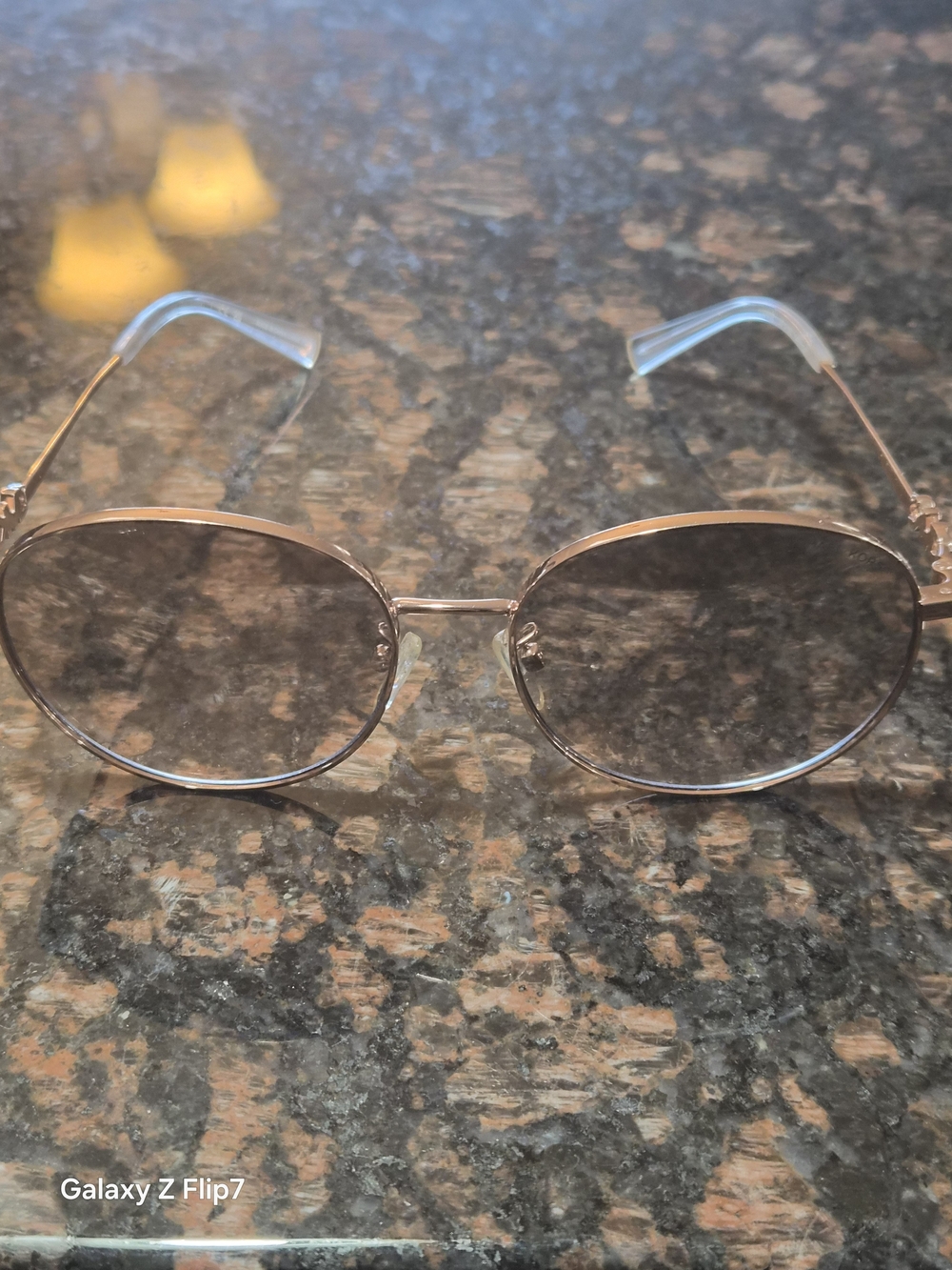 Michael Kors Rose Gold Oval Metal Sunglasses